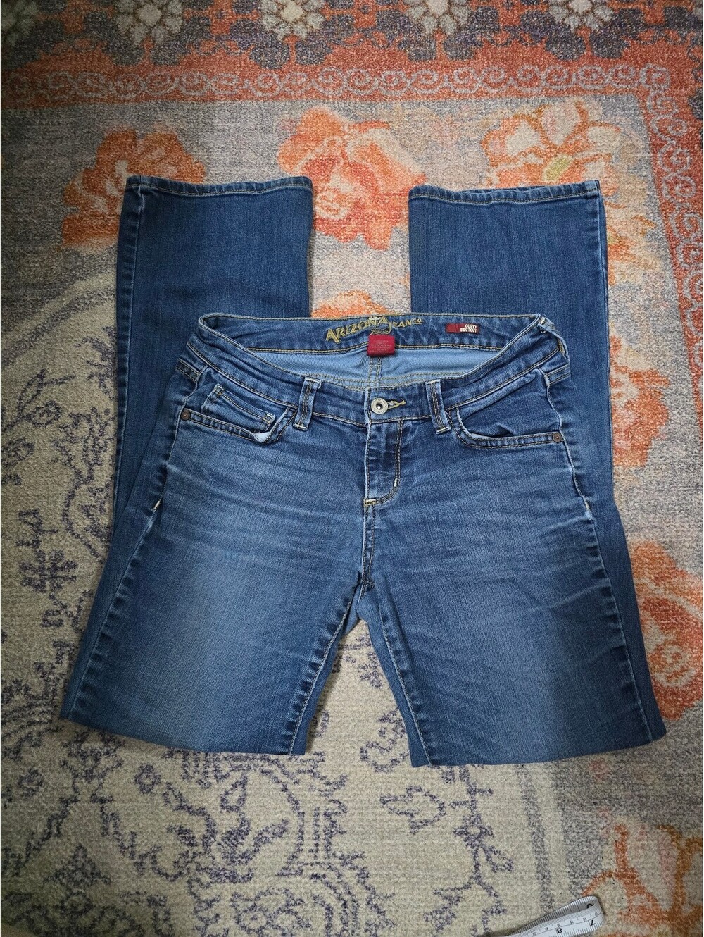 Low-Rise Curvy Bootcut Medium Wash Stretch Jeans